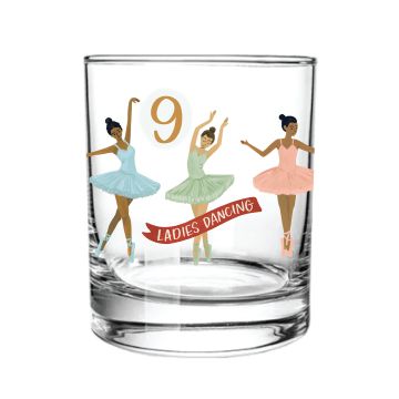 Nine Ladies Dancing Short Juice Glass